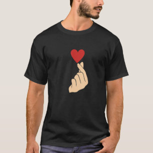 Saranghae Kpop Finger Heart Gesture Love Symbol T-Shirt