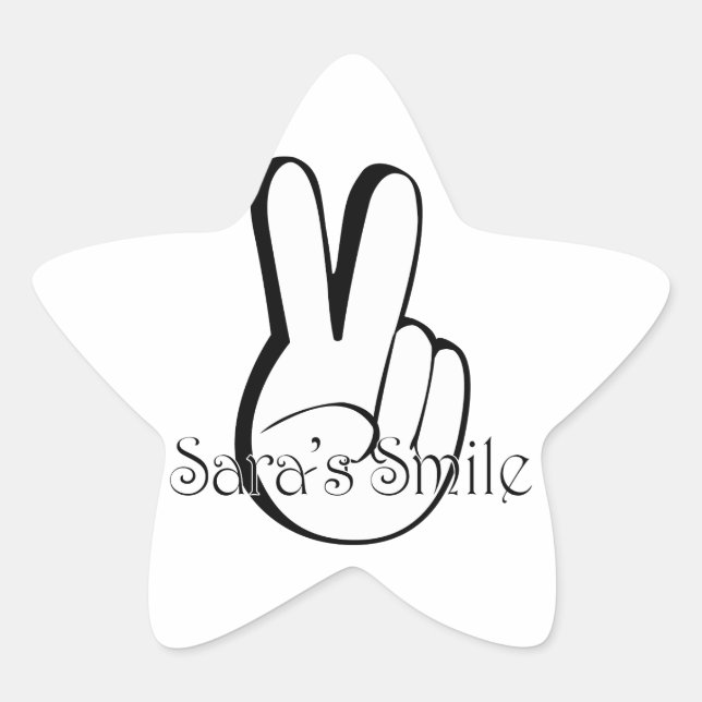 Sara's Smile Suicide Awareness Gear Star Sticker (Front)
