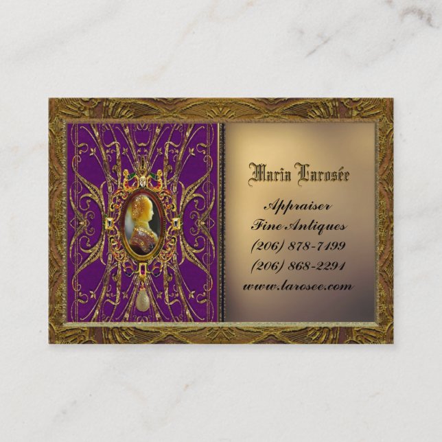 Sarashire Royale Customisable Business Card (Front)