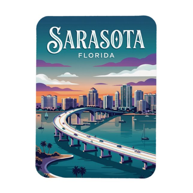 Sarasota Bayfront Park USA Magnet (Vertical)