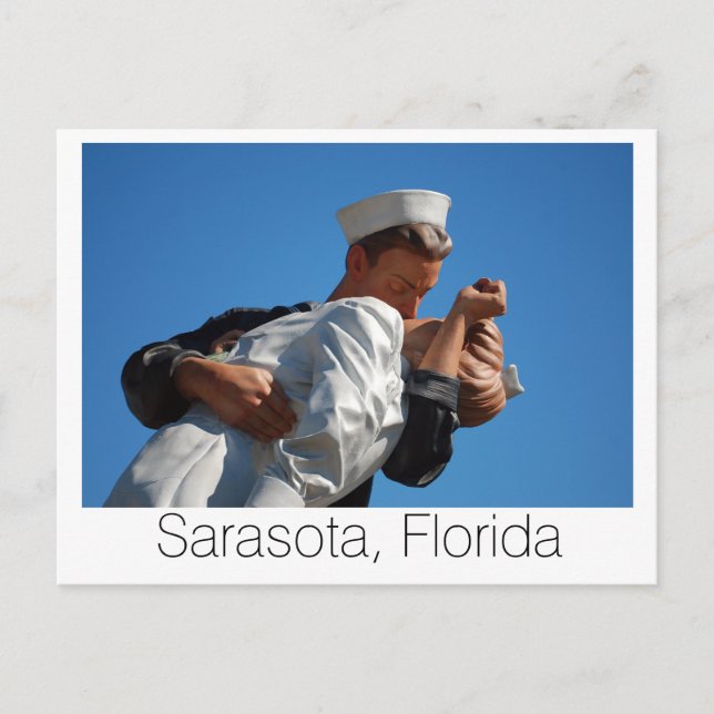 Sarasota, FL Kissing Sailor Postcard (Front)