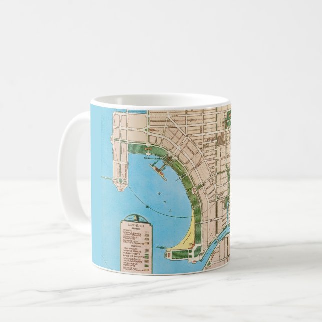 Sarasota FL Vintage Map Mug (Front Left)