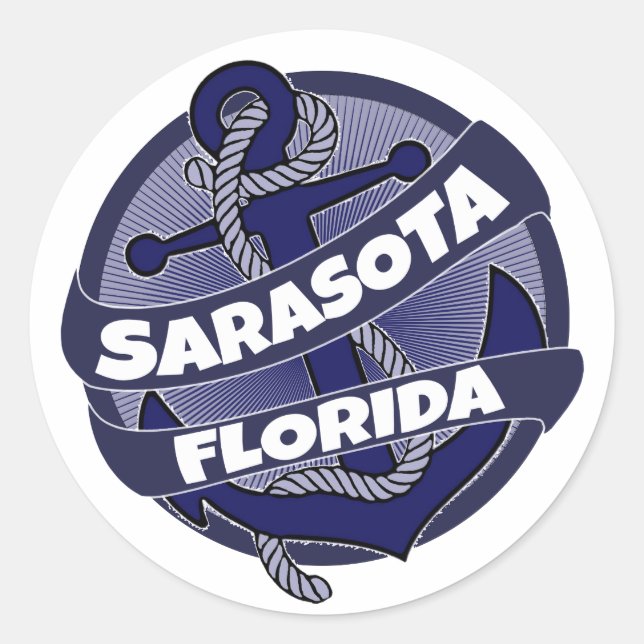Sarasota Florida anchor stickers (Front)