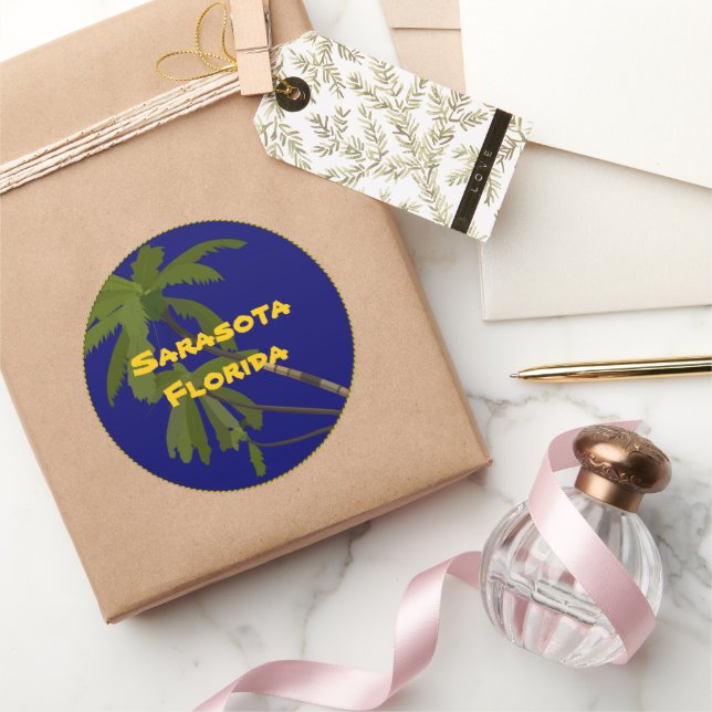 Sarasota, Florida Classic Round Sticker (Gifting)