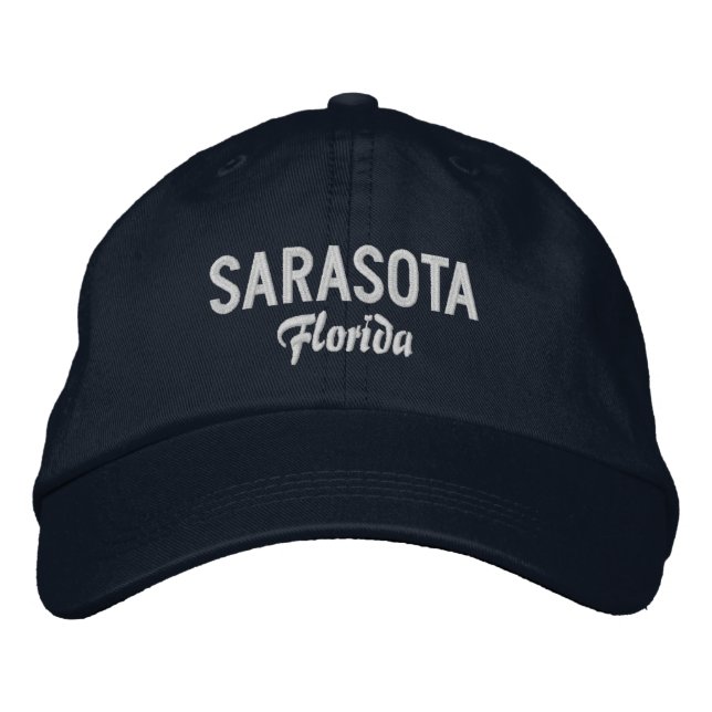Sarasota Florida Embroidered Baseball Hat (Front)