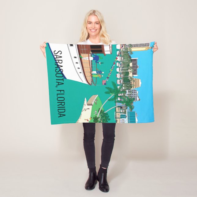 Sarasota Florida  Fleece Blanket (In Situ)