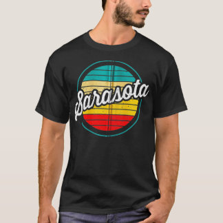 Sarasota Florida Retro Sunset Vintage Distressed B T-Shirt