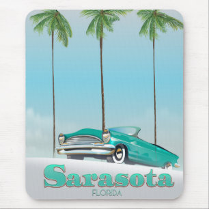 Sarasota Florida Vintage style travel poster Mouse Pad