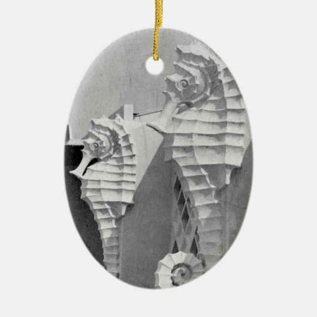 Sarasota's SeaHorses Ceramic Tree Decoration (Front)