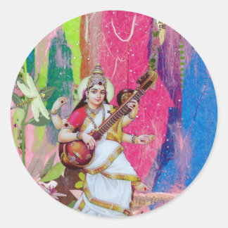 Saraswati Classic Round Sticker
