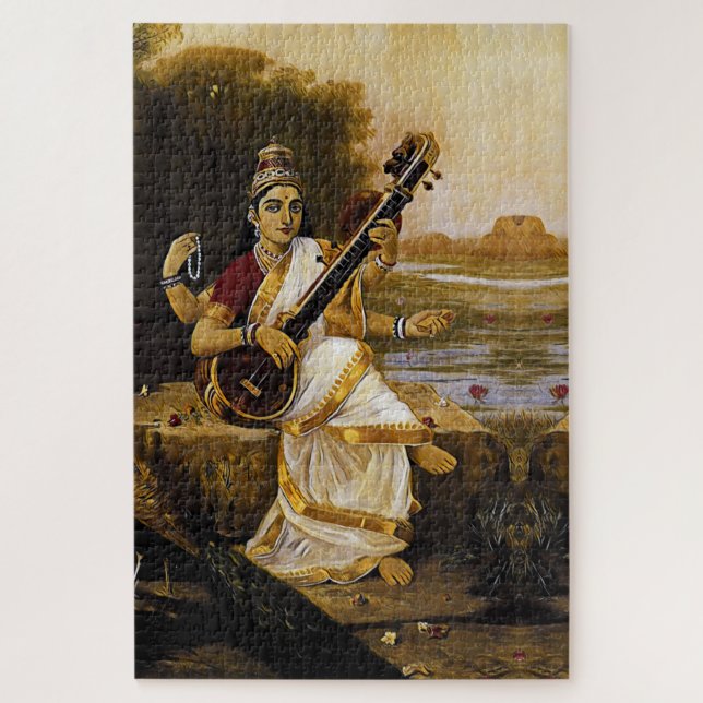 SARASWATI - Divinity of the arts and rivers Jigsaw Puzzle (Vertical)