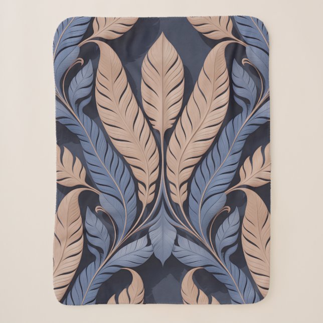 Saraswati Feather Relief Sherpa Blanket (Front)