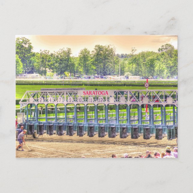 Saratoga 150 postcard (Front)