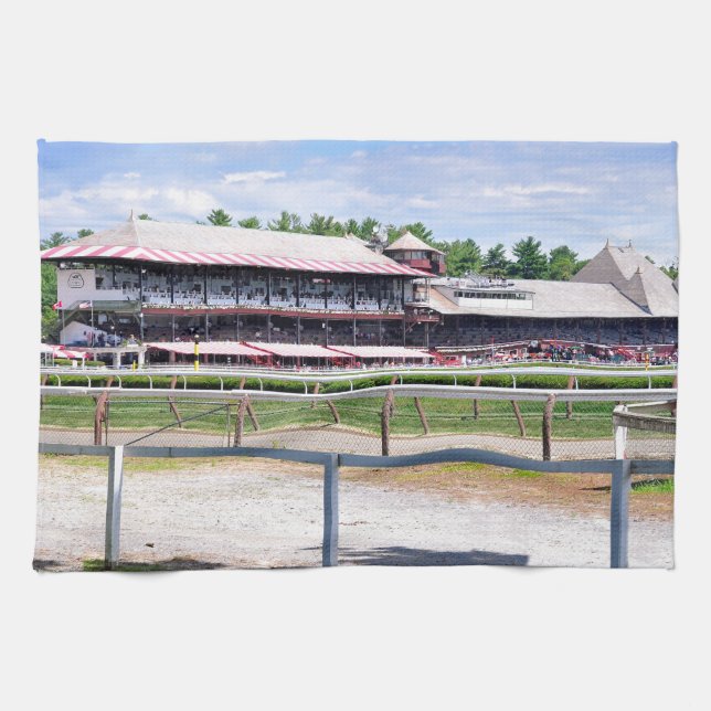 Saratoga Race Course and Clare Court Tea Towel (Horizontal)