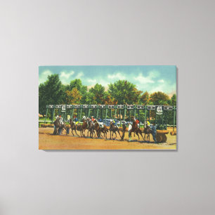 Saratoga Race Track Starting Line View Canvas Print