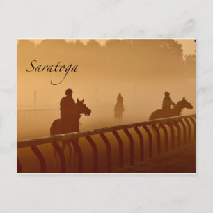 Saratoga - Riders in the Haze of Sunrise Postcard