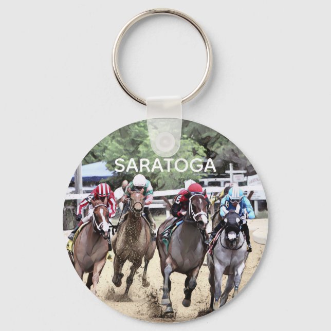 SARATOGA - Rounding the Turn Key Ring (Front)