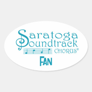 Saratoga Soundtrack Fan (set of four stickers) Oval Sticker