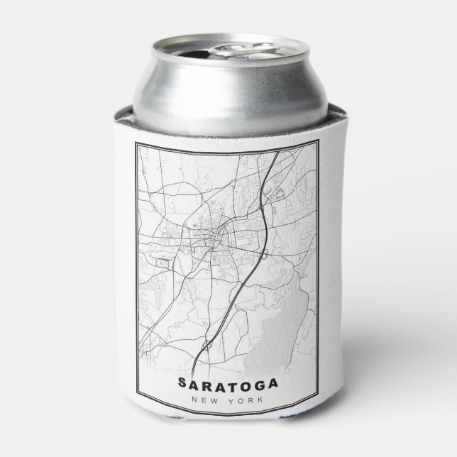 Saratoga Springs Map Can Cooler (Can Front)
