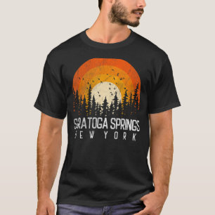 Saratoga Springs New York NY   Retro Vintage 80s   T-Shirt