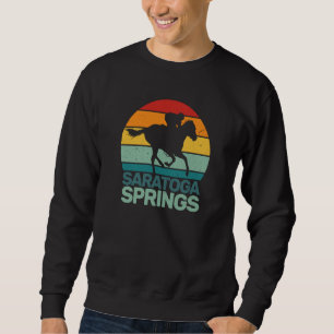 Saratoga Springs New York Toga Horse Racing  1 Sweatshirt