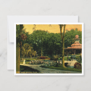 Saratoga Springs NY, 1912 Vintage Inspired  Postcard
