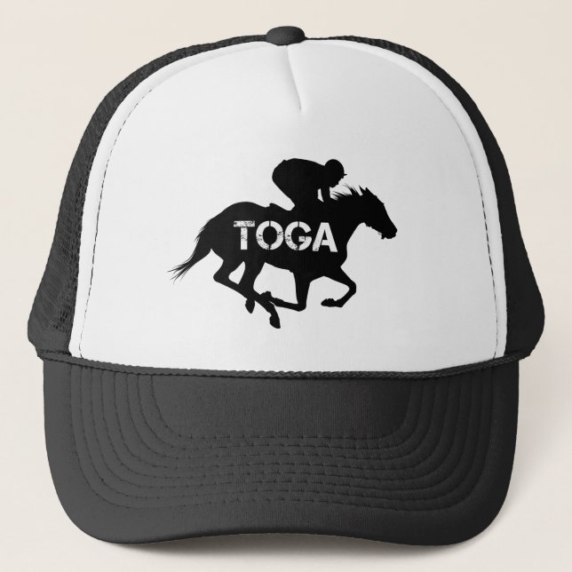 Saratoga Springs Racing Horse Trucker Hat (Front)