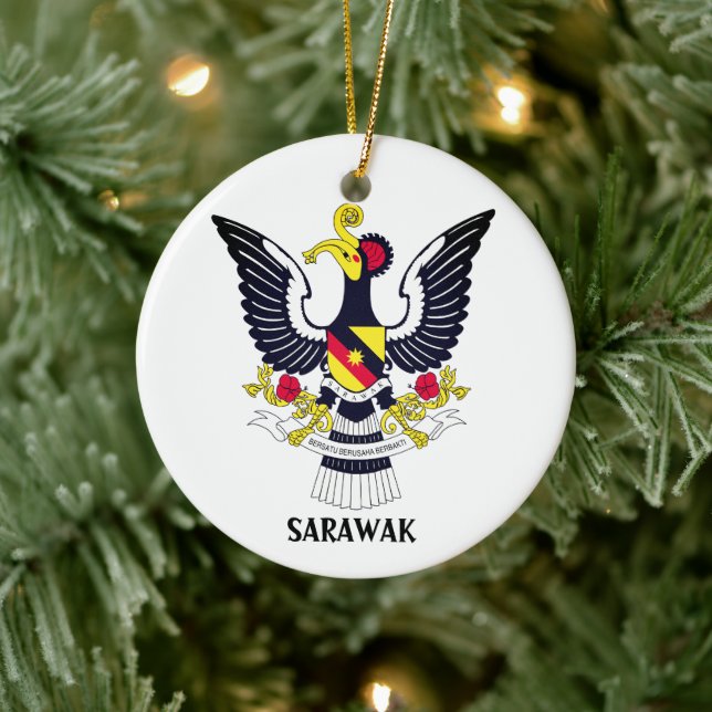 Sarawak Coat of Arms - MALAYSIA Ceramic Tree Decoration (Tree)