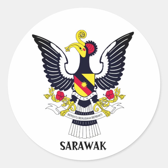 Sarawak Coat of Arms - MALAYSIA Classic Round Sticker (Front)