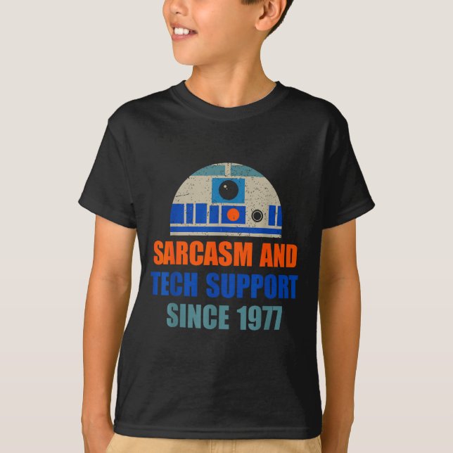 Sarcasm And Tech-suprt Since-1977 Funny Design  T-Shirt (Front)