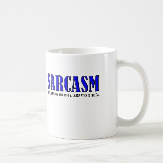 Sarcasm Beating Funny Mug (Right)
