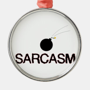 Sarcasm Bombed Metal Tree Decoration
