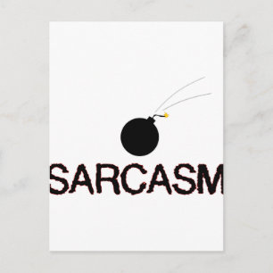 Sarcasm Bombed Postcard