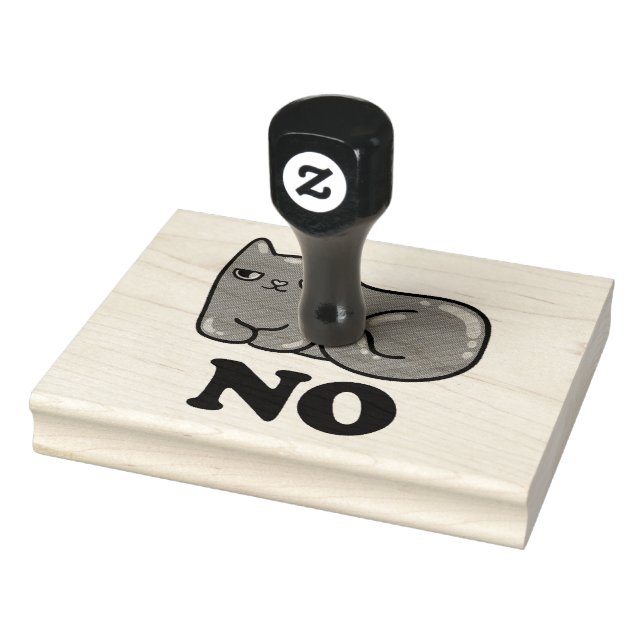 Sarcasm Cat Rubber Stamp (Stamp)