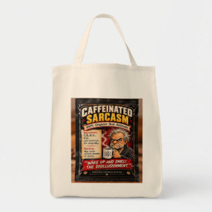 sarcasm coffee by ej gold tote bag