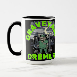 Sarcasm Graveyard Gremlin- Neon Zombie Medical Mug