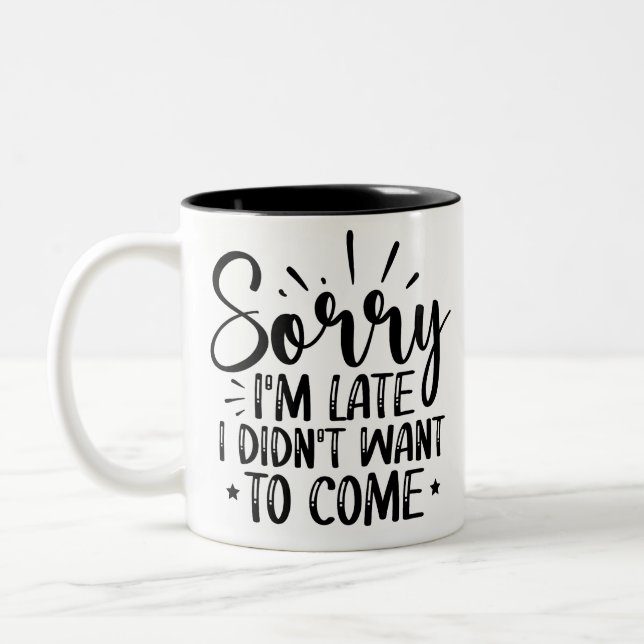 sarcasm, i'm a sarcastic, witty delight Two-Tone coffee mug (Left)