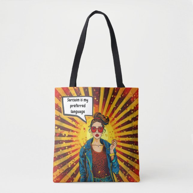 Sarcasm Is My Preferred Language Tote Bag (Front)