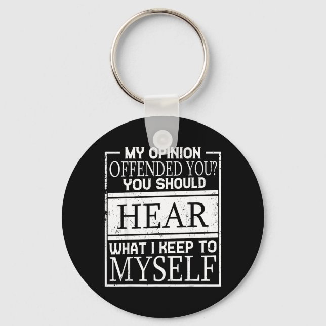 Sarcasm Quote Key Ring (Front)