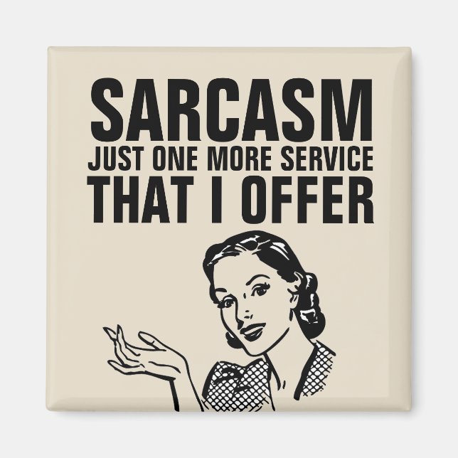 SARCASM RETRO HOUSEWIFE MAGNETS (Front)