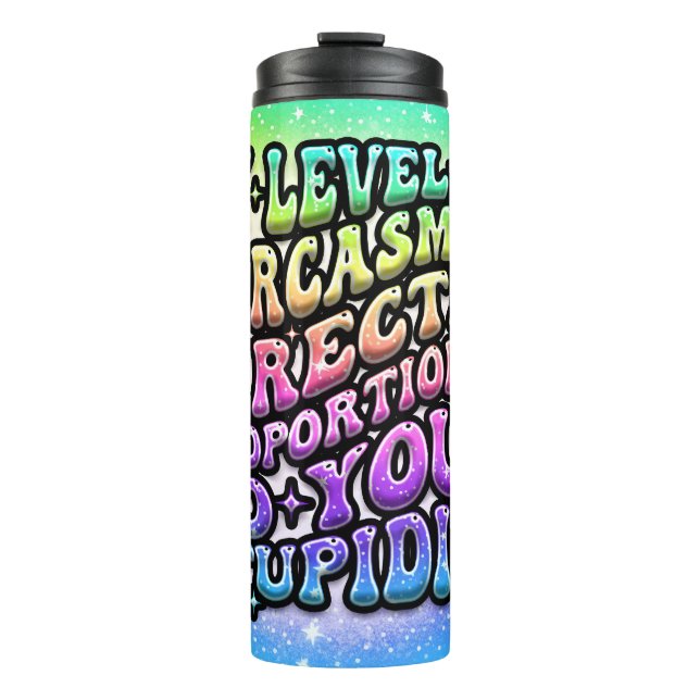 Sarcasm Spectrum Thermal Tumbler (Front)