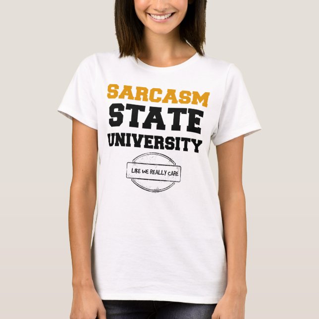 Sarcasm State Bella+Canvas Boxy Crop Top T-Shirt (Front)