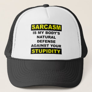 Sarcasm Stupidity Defence Cap Hat Funny
