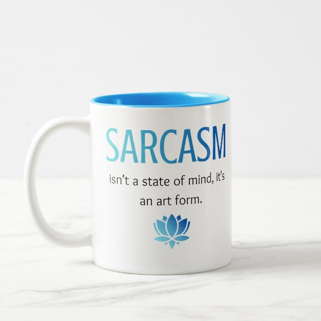 Sarcasm Two-Tone Coffee Mug (Left)