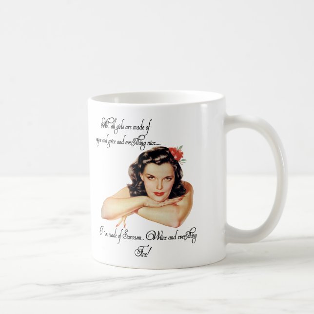 Sarcasm, wine and Everything Fine! Coffee Mug (Right)