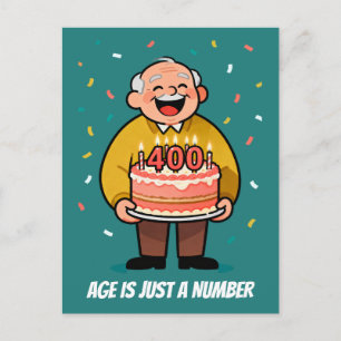 Sarcastic Age Joke Funny Birthday For Anyone Postcard