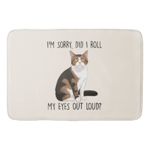 Sarcastic And Cute Cat Bath Mat