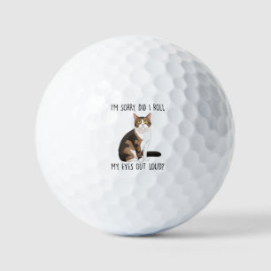 Sarcastic And Cute Cat    Golf Balls