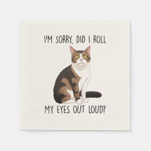 Sarcastic And Cute Cat    Napkin