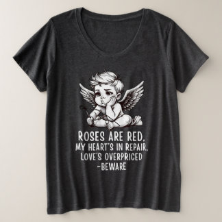 Sarcastic Anti-Valentine Cupid T-Shirt Plus Size T-Shirt